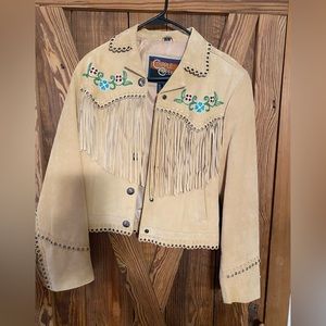 Cripple Creek leather jacket with fringe. Excellent condition!